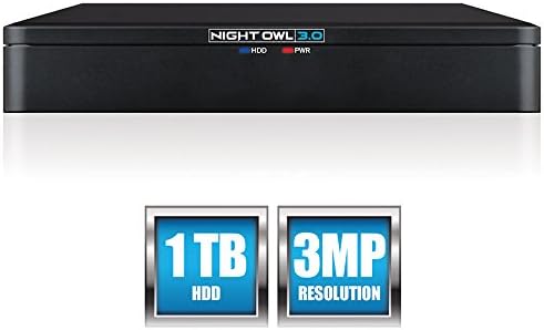 Night Owl 8 Channel HD Wired Video Security DVR with 1TB Hard Drive, Black