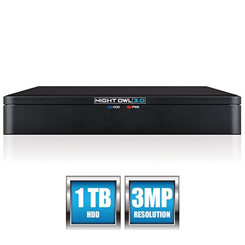 Night Owl 8 Channel HD Wired Video Security DVR with 1TB Hard Drive, Black - Thumbnail 3