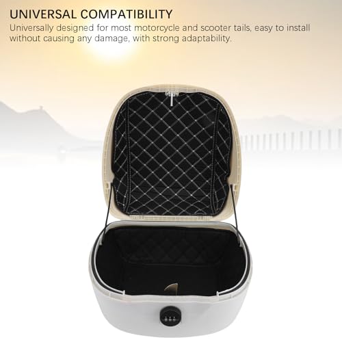 Top case de moto 33L Luocute avec cadenas à code pour casque - 7