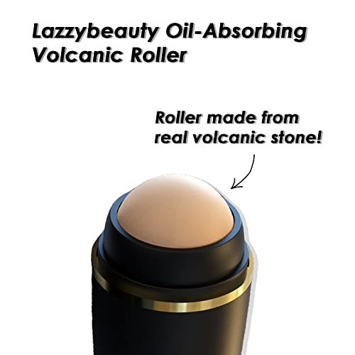 Lazzybeauty Oil-Absorbing Volcanic Roller, With Two Oil-Resistant Face Roller Balls, Oil Control On-The-Go, Reusable Portable Stone Roller For Travel, At-Home, Remove Excess Shiny, Instant Results #TOP2
