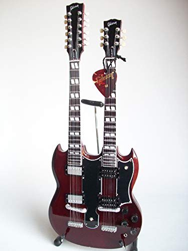 Guitare miniature Gibson SG doule manche – Axe Heaven - Les Beatles, Paul McCartney, John Lennon, RIngo Starr, George Harrison Guitare miniature Gibson SG doule manche - Axe Heaven – Image 3
