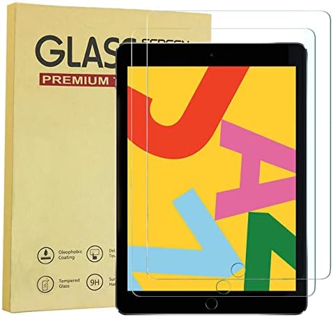 MeevMighx [2 Pack] Screen Protector for iPad 6th Generation/5th Generation 2018/2017 and iPad Pro 9.7 Inch, iPad Air 2, iPad Air 1 Tempered Glass Screen Film for iPad 9.7 Inch with [9H Hardness] [Crystal Clear] [Anti-Scratch] [Easy Installation]