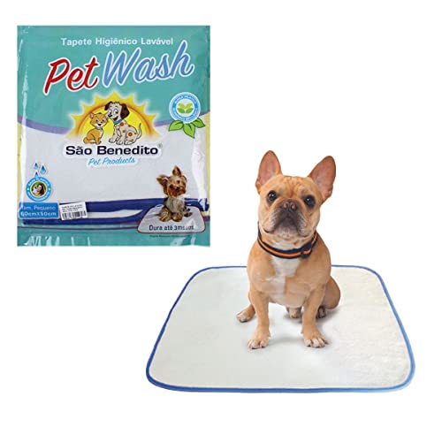 São Benedito Tapete Higiênico Cães Lavável Pequeno Branco 60 X 50 Cm