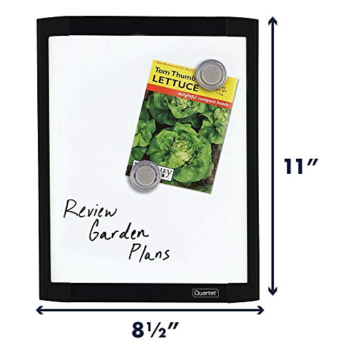 Quartet Magnetic Whiteboard, 8-1/2" X 11" White Board For Wall, Dry Erase Board For Kids, Perfect For Home Office & Home School Supplies, 1 Dry Erase Marker, 2 Magnets, Black Frame (Mhow8511-Bk) #TOP4
