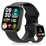 Smart Watch for Men Women, 1.83" HD, Alexa Built-in, Bluetooth 5.3 Calls & Notifications, IP68 Waterproof,100+ Sport Modes,Fitness Tracker/Heart Rate/SpO2/Sleep Monitor for Android iOS (Black)