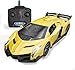 100 CLASSIC Officially Licensed Remote Control RC Car Series 1:24 Scale Full Function Electric Sport Racing Hobby Toy Car (Yellow, 1:24)