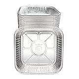 Tiger Chef Aluminum Foil Pans Disposable - Square Baking Pan - 8x8 Steam Table Pans - Pack of 30