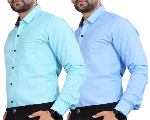 Image of Pinkmint Cotton Soild Combo Men Shirt Formmal Wear Office Wear Regular Fit Shirt