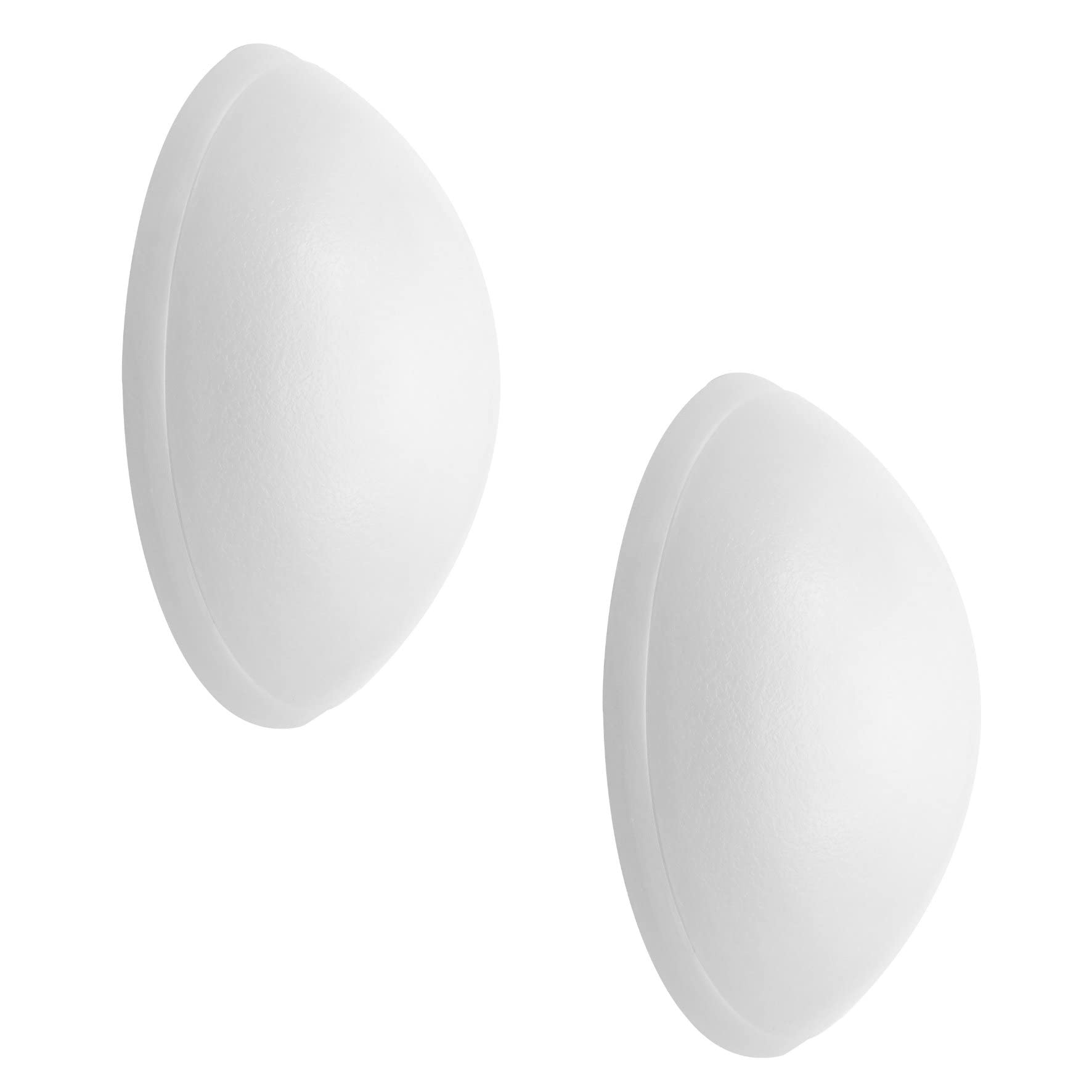 Wagner Door Buffer Screw OR Glue White 2pcs. Set - Ø 40 x 12 mm, Stroke Bumper Made of high Class Synthetic, to be Screwed or glued on Walls - 15234012