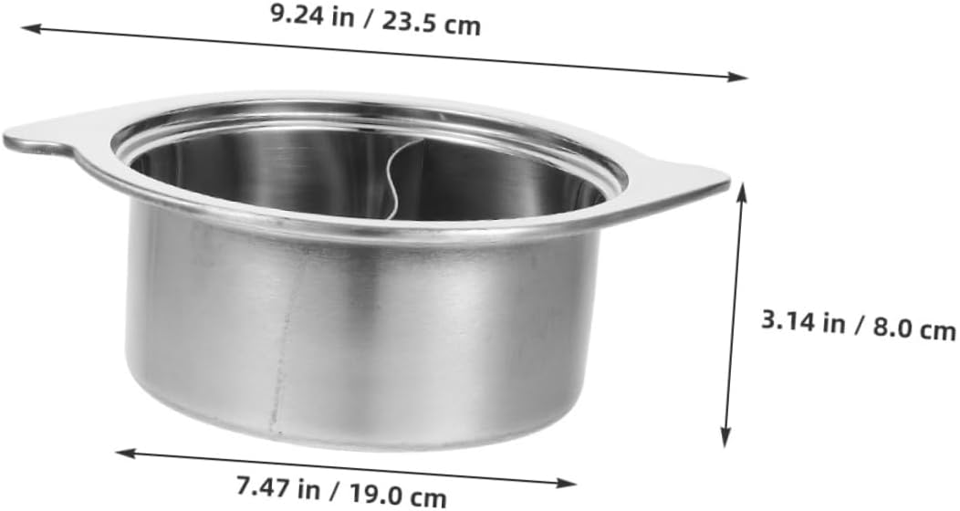 Stainless Steel Dual Hot Pot with Divider Deep Japanese Cooking Pot for Induction Cookers 1 Set
