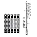 Produktbild Lantelme Gartenthermometer 35cm und 5 Stück 17cm Set 6 Tlg. Temperaturbereich -30°C bis 50°C | Analog Thermometer für Außen Innen Garten Kunststoff Farbe Schwarz | Innenthermometer Außenthermometer