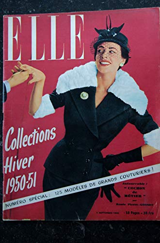 ELLE 249 4 sept. 1950 - Mode Bon Ton Jacques FATH - Collections Hiver 125 modÃ©les - 56 pages FASHION VINTAGE