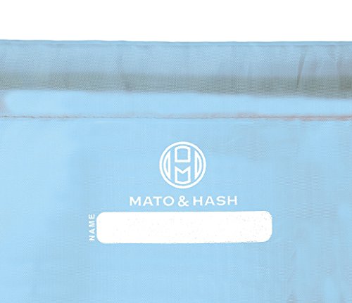 Mato & Hash Summer Pool and Beach Party Drawstring Backpacks - 10PK Baby Blue CA2500Summer S54