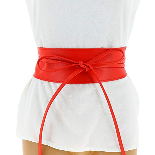 Image of FASHIONGEN - Woman Italian leather Obi belt, CASSIANE