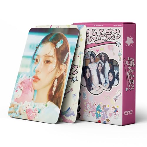 ILLIT Japan 1st Single Album Toki Yo Tomare Lomo Cards - 55PCS Photocards Set for ILLIT Fandom Kpop Merch with Official Concept Photos