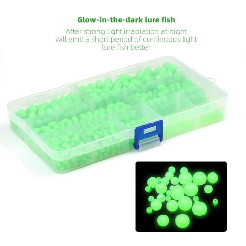 Set 900 piezas de cuentas luminosas en caja para pesca miniatura 5