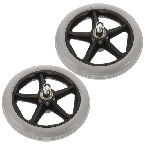 NULYLU Replacement Wheelchair Wheels Heavy Duty Front Wheel 6 Inch Gray Easy to Assemble for Elderly Patients
