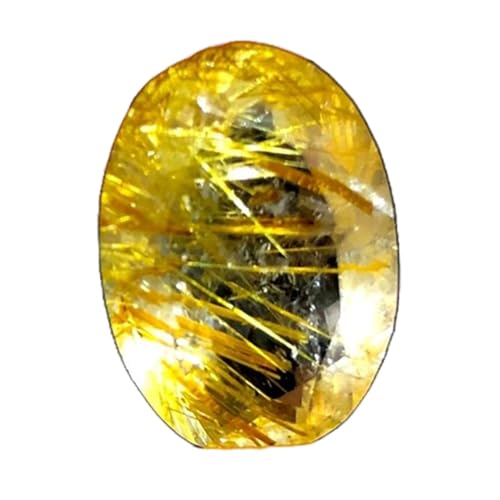 Gemme rutile doré véritable 20x14mm pour remplacer une pierre perdue ou monter une bague