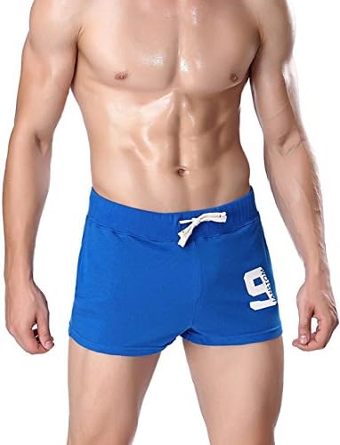 Janstom Men's Shorts Brand Imported Solid Cotton Fashion Simple Active S M L XL Blue Pants