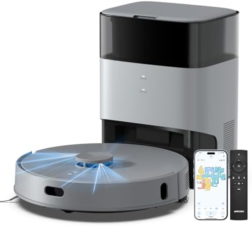 AIRROBO T25+ Robot Vacuum and Mop Combo,5500Pa Powerful Suction, ...