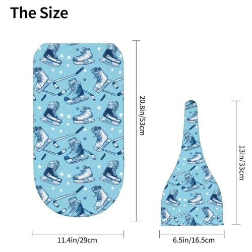 Image of Ice Hockeys Sport Equip Newborn Swaddle Blankets Hat Sets Soft Baby Receiving Blanket Swaddle Sack for Baby Shower Infant Boy Girl Gift
