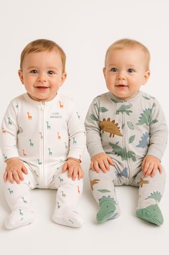 Image of TuddyBuddy 100% Cotton Multi Color Zipper Romper Sleepsuit /Romper /Jumpsuit for Baby Boy & Baby Girl