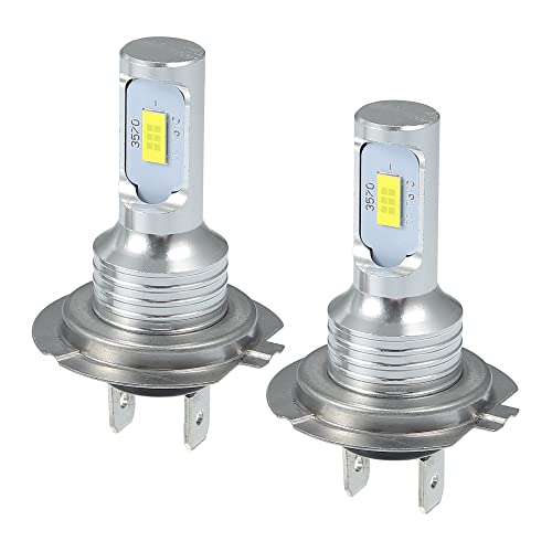 A Absopro H7 Fog Lights Bulbs 1000 Lumens Headlight Bulb 3570 Chips 6000K-7000K Auto Led Headlight Projector 35W Car Driving Running Lamp Aluminum White 1 Pair #TOP23