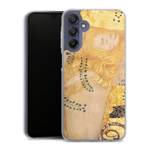 Coque pour Samsung A15 motif Klimt idéale pour afficher votre style au bureau