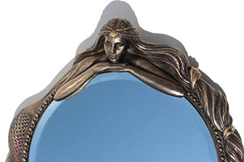 Mermaid Hand Mirror Collectible Decoration Figurine Cold Cast Bronze #TOP4