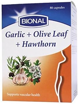 (4 Pack) - Bional Garlic Olive Leaf & Hawthorn Capsules | 80s | 4 Pack - Super Saver - Save Money