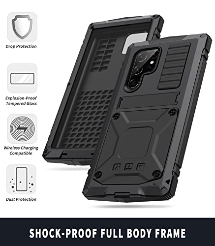 Coque Samsung S22 Ultra robuste rigide avec support et vitre intégrée - 3