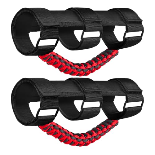Endollars Grab Handles for Jeep Red 2 Pack