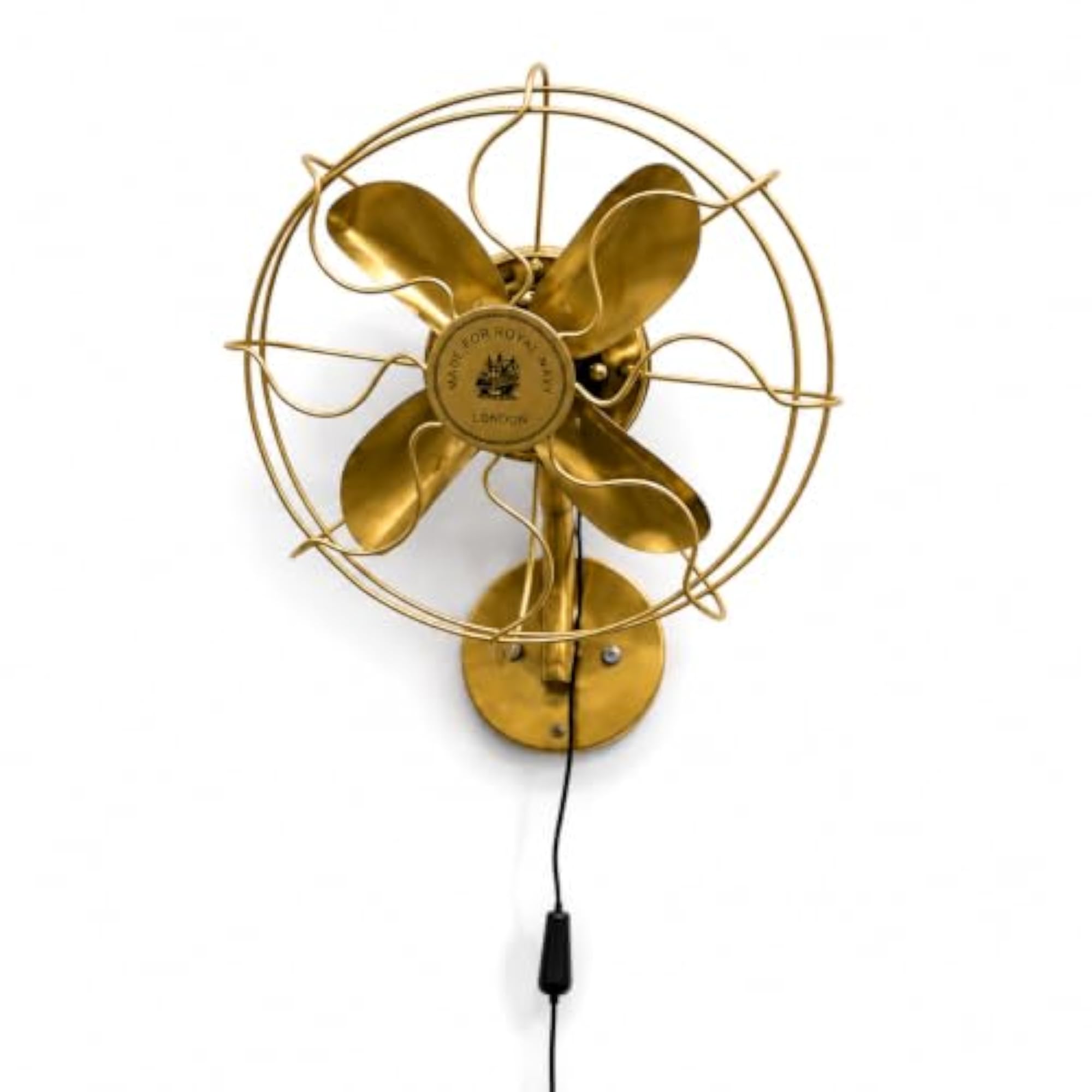 Vintage Brass Wall Mounted Fan