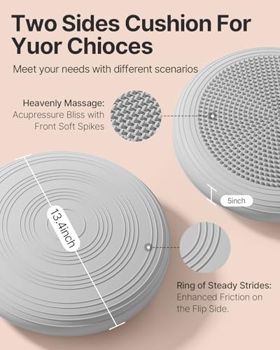 YOTTOY Almofada Wobble - Envolva A Estabilidade Do Núcleo com Nosso Disco de Equilíbrio Premium Extr