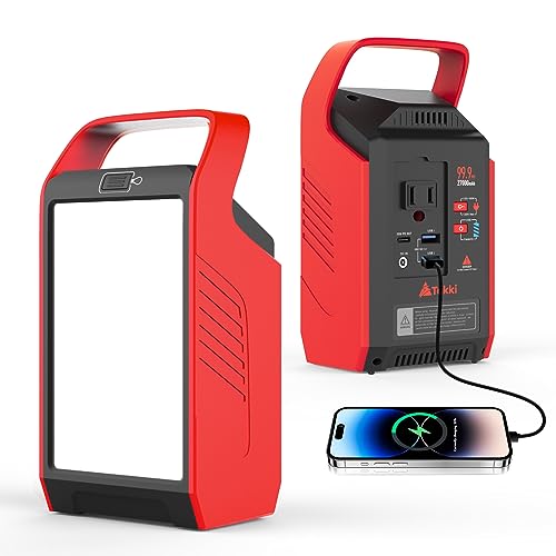 Takki Portable Camping Power Station with LED Camping Lantern, 27000mAh
