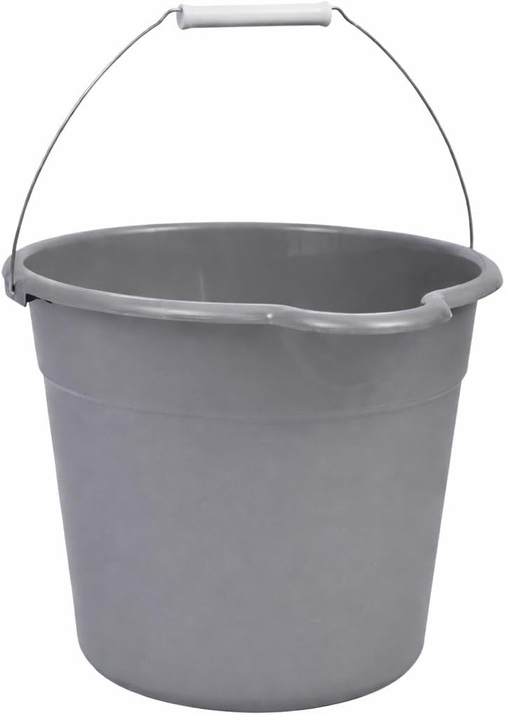Multi Purpose Plastic Bucket with a Handle, 9-qt. House Cleaning, car Washing, Plant Nursery, Paint Job and so Much More