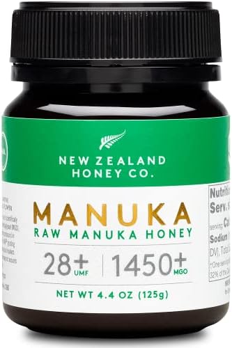 Raw Manuka Honey UMF 28+ MGO 1450+, UMF Certified, 3rd Party Tested, 4.4oz