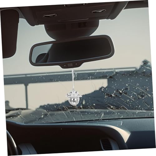 Gatuida - Accesorios para espejo retrovisor de auto: 2 piezas de bola espejada colgante con sombrero de vaquero, decoración disco ball para auto y hogar miniatura 6