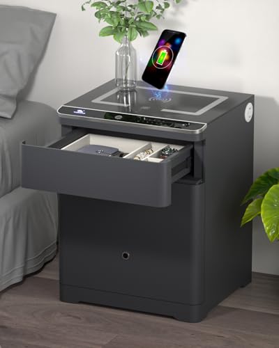 TIGERKING 3-in-1 Biometric Heavy Duty Safe, Lockable Drawer