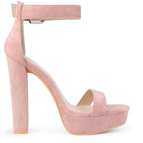 Image of Allegra K Women's Platform High Heel Ankle Strap Chunky Heels Sandals