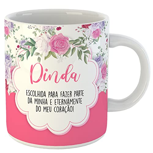 Caneca dinda eternamente do meu coração presente madrinha