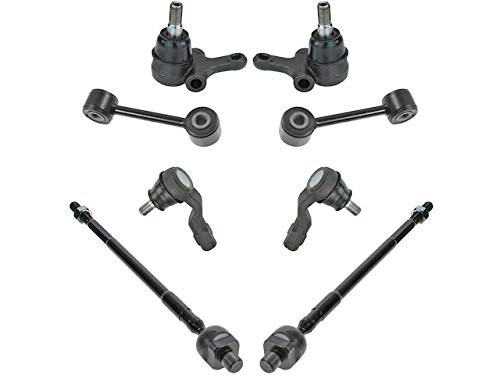 Ball Joint Sway Bar Link Tie Rod End Kit - 8 Piece - Compatible with 1990-1997 Mazda Miata with Power Steering