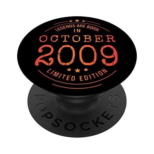 Cumpleaños Octubre 2009 Edición Limitada Regalo Used Vintage PopSockets PopGrip Intercambiable