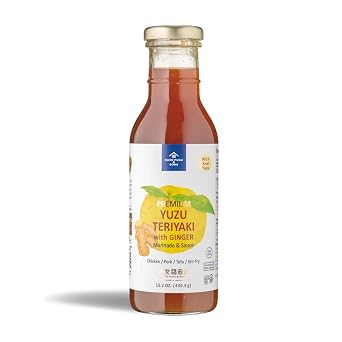 [KUZE FUKU & SONS] Yuzu Teriyaki with Ginger Marinade & Sauce, Versatile, Unique Flavor - Inspired by Traditional Japanese Cuisine 15.02 Fl. Oz