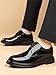 Men's Vintage High Gloss Wingtip Dress Shoes Tuxedo Suit Patent Leather Oxfords Brogue Formal Business Wedding (Black, Adult, Men, 10, Numeric, US Footwear Size System, Medium)