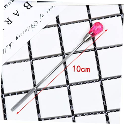 minkissy 2pcs Pen de Puntos y Barra para Mezclar Uñas miniatura 2