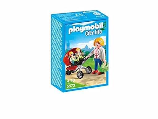 PLAYMOBIL 5573 Guardería, Mamá con Carrito de Gemelos, 15,7 x 14,0 x 4,6 | Ya disponible en tu tienda friki favorita! En mundofriki.es!