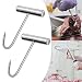 2pcs Stainless Steel T Hooks T-Handle Meat Boning Hook for Kitchen Butcher Shop Restaurant BBQ Tool