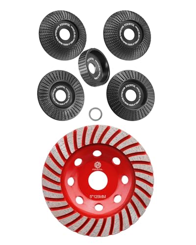 Meule diamantée 125mm FOCSTOL pour éliminer les résidus de béton et lisser le bois sans effort