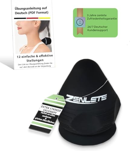 zenlete Triggerpunkt Drücker mit Saugnapf für Massage Faszien Schmerzen - Selbstmassage Akupressur an Boden und Wand + Übungsanleitung